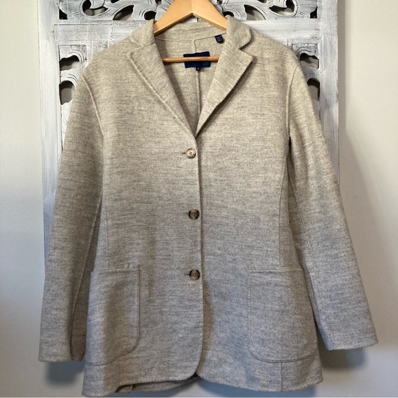 Faconnable Light Heather Gray 100% Wool Blazer Jacket NWOT - Picture 1 of 9